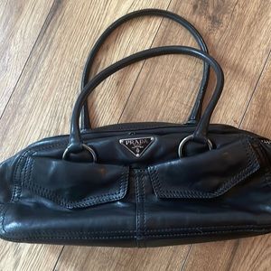 PRADA Authentic Black Soft Leather Bag